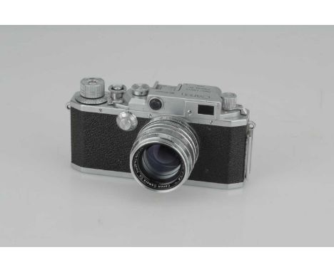 A Canon IV-SII Rangefinder Camera,chrome, serial no. 105682, with Canon f/1.8 50mm lens, chrome, serial no. 89244, body, G-VG