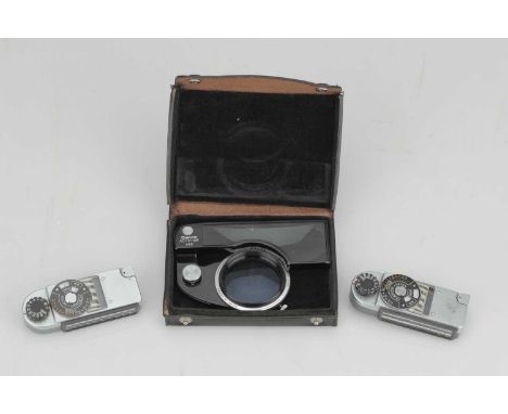 A Small Selection of Canon Rangefinder Equipment,including Canon Auto-Up and two light meters (3)