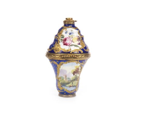LATE 19TH CENTURY PORCELAIN AND ENAMEL BOX, painted with reserves of animals in landscape and with florals, 8cm high