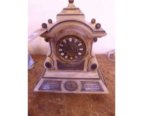 An antique marble mantle clock by John Bennett of London