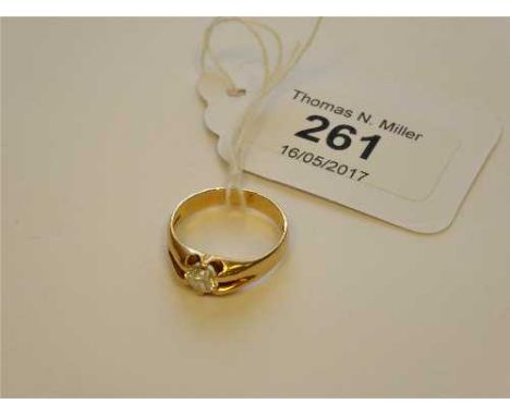 An 18ct gold diamond solitaire ring