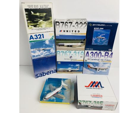 9x 1:400 Scale Airliner Model Aircraft - All Boxed. P&amp;P Group 3 (£25+VAT for the first lot and £5+VAT for subsequent lots