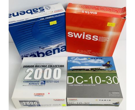 4x 1:400 Scale Airliner Model Aircraft - All Boxed. P&amp;P Group 2 (£18+VAT for the first lot and £2+VAT for subsequent lots