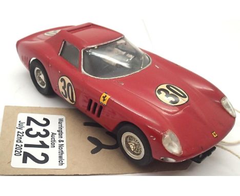 Vintage slot car, kit built, monogram 1964, brass chassis, steering wheels. P&amp;P Group 1 (£14+VAT for the first lot and £1