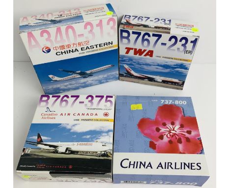 4x 1:400 Scale Airliner Model Aircraft - All Boxed. P&amp;P Group 2 (£18+VAT for the first lot and £2+VAT for subsequent lots