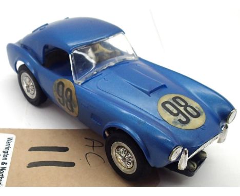 Vintage slot car, Airfix body on adjustable chassis, steering wheels. P&amp;P Group 1 (£14+VAT for the first lot and £1+VAT f