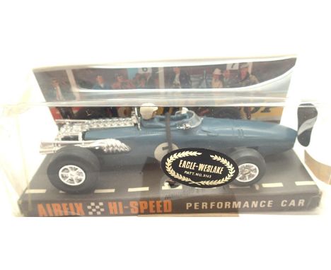 Vintage slot car Airfix Eagle Weslake, ready to run and in a poor box. P&amp;P Group 1 (£14+VAT for the first lot and £1+VAT 