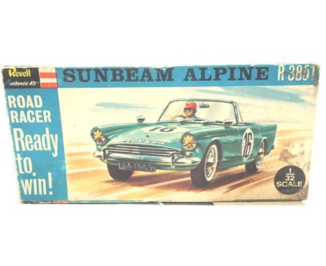 Vintage slot car Revell kit, Sunbeam Alpine, built and in original box. P&amp;P Group 1 (£14+VAT for the first lot and £1+VAT