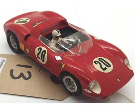 Vintage slot car, kit built, body on brass chassis, steering wheels. P&amp;P Group 1 (£14+VAT for the first lot and £1+VAT fo