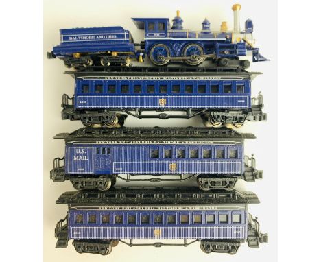 Bachmann N Gauge 'Baltimore &amp; Ohio' 4-4-0 Steam Loco &amp; 3x Passenger Coaches - All Unboxed. P&amp;P Group 1 (£14+VAT f