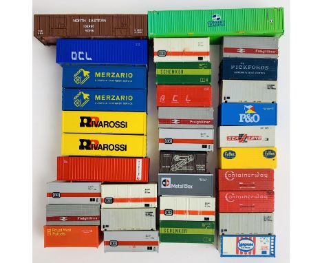 33x N Gauge Assorted Containers - Various Liveries - See Picture - Unboxed. P&amp;P Group 2 (£18+VAT for the first lot and £2