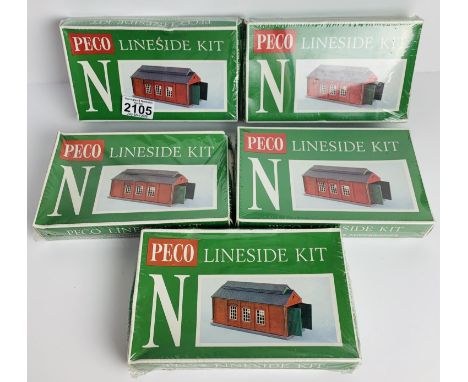 5x Peco Lineside Kit N Gauge NB-5 Engine Shed Building Kits - All Sealed in Boxes. P&amp;P Group 1 (£14+VAT for the first lot