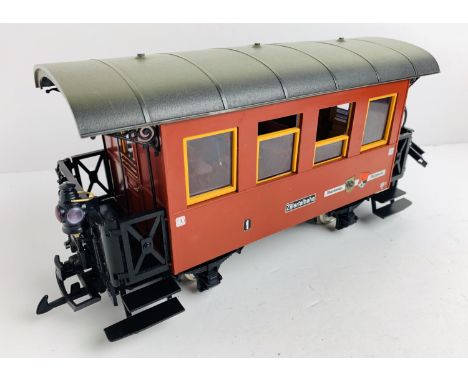 LGB G Gauge 4 Wheel Passenger Coach 'ZillertalBahn' - Wired Interior Light - Unboxed. P&amp;P Group 3 (£25+VAT for the first 