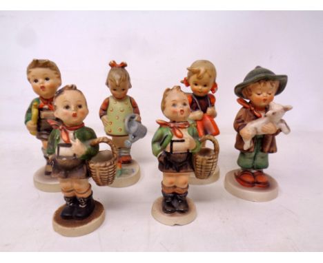Six West German Hummel figures (a/f)