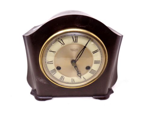 An early 20th century Bakelite cased Smiths Enfield 8 day mantel clock