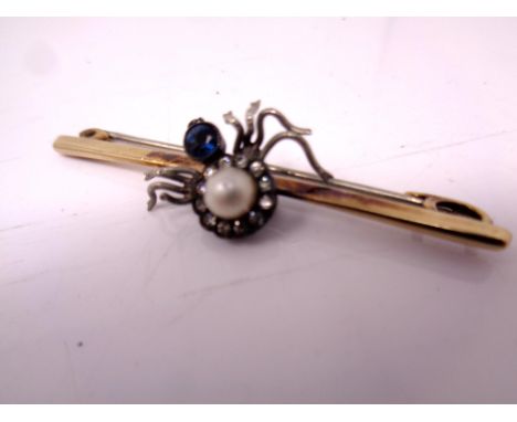 Sold at Auction: ANTIQUE MOONSTONE SPIDER BROOCH