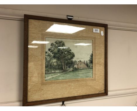 Stanley Brinton : Stocksfield, watercolour, signed, dated 1943, 20 cm x 25 cm, with Laing Art Gallery & Museum label verso, f