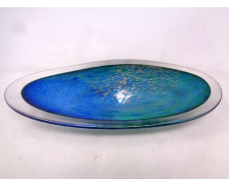 An art glass shaped dish (width 38 cm)