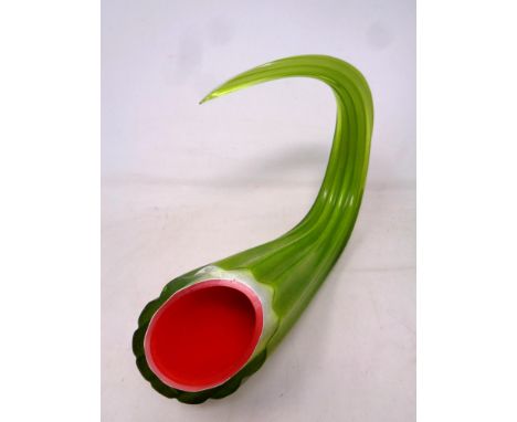 A Roger Tye art glass sculpture, signed to base.