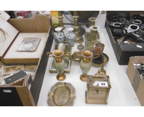 BRASS AND ONYX WARE INC. CARRIAGE CLOCK