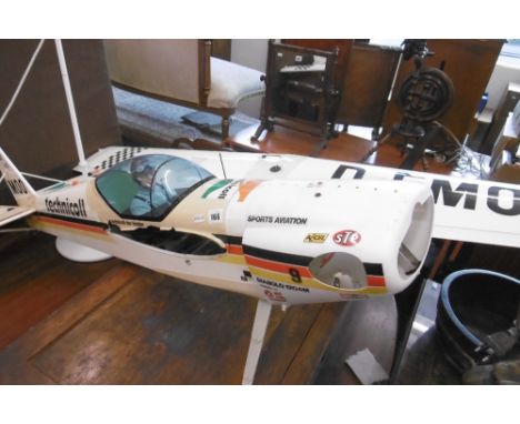 DIABOLO R/C MODEL AIRCRAFT, WHITE WITH ENGINE