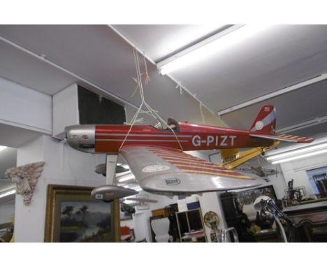 Y.T INTERNATIONAL 'DRAGON LADY' R/C MODEL, BURGANDY WITH ENGINE