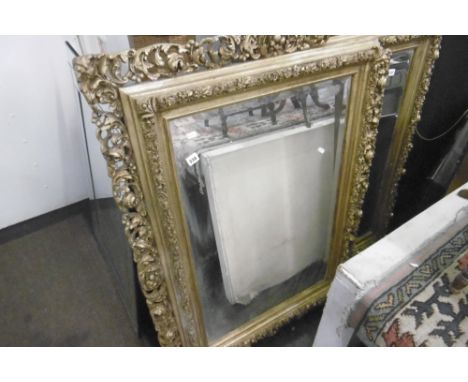 LARGE RECTANGULAR GILT FRAMED MIRROR