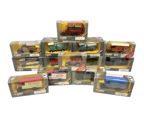 Fourteen boxed Corgi Classics die-cast models, to include ACE 508 forward control 5to Cabover, Bedford O Series Pantechnicon,