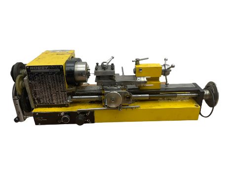 Hobbymat MD65 engineering and screw cutting lathe with built-in motor, Morse 2 taper headstock, Morse 1 taper tailstock , thr