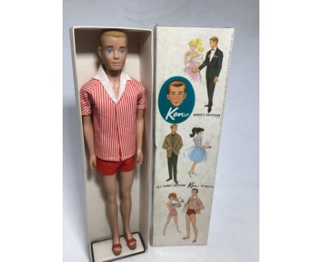 1960s Mattel Vintage Ken boxed doll in original outfit with stand; to include a Doctor Ken set of outfit &nbsp;toy pieces and