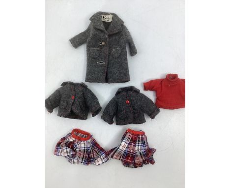 Pedigree 1960s Sindy Patch Poppet doll outfit pieces from 2 patch friend poppet dolls&nbsp;and 2 faux skipper 1960s plastic d