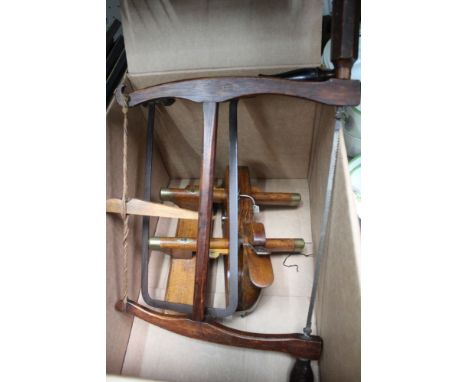 Two vintage woodworking hand saws, together with an adjustable plough 
