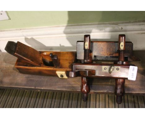 Two vintage wooden woodworking planes 