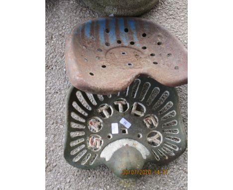 TWO TRACTOR SEATS, SALTLEY-BRANDED