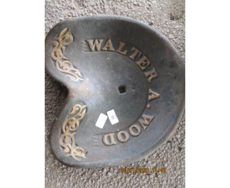 WALTER A WOOD TRACTOR SEAT