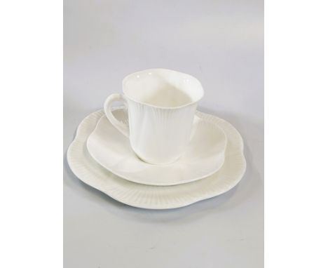 A Shelley white part tea service. (20) 