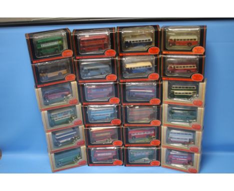 TWENTY FOUR BOXED EXCLUSIVE FIRST EDITION 1: 76 SCALE DIE CAST BUSES AND COACHES.