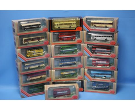 NINETEEN BOXED EXCLUSIVE FIRST EDITION BUSES AND COACHES 1:76 SCALE.