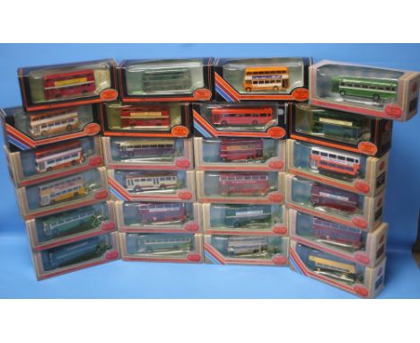 TWENTY FOUR BOXED EXCLUSIVE FIRST EDITION 1: 76 SCALE DIE CAST BUSES AND COACHES INCLUDING LIMITED EDITION EXAMPLES.