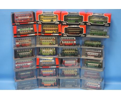 TWENTY EIGHT BOXED CORGI OMNIBUSES ALL 1: 76 SCALE.