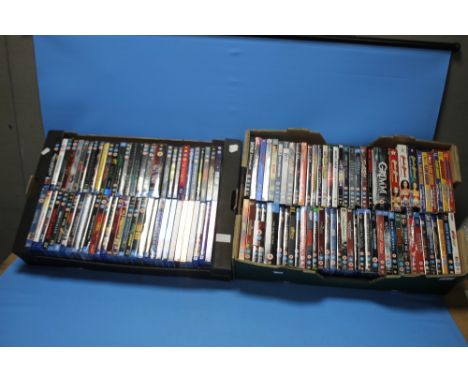 TWO TRAYS OF COMIC HERO / SCIENCE FICTION DVDS AND BLU-RAYS, to include Flash Gordon boxed set, Complete three seasons of Won