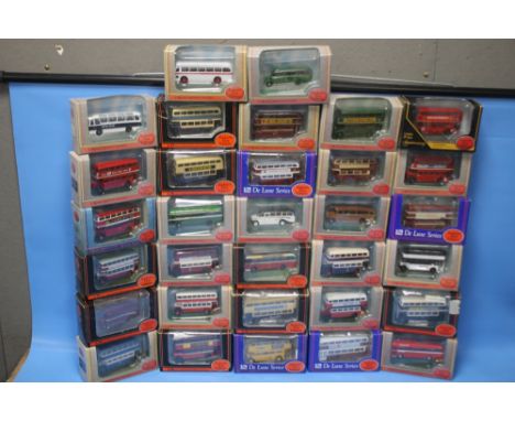 THIRTY TWO BOXED EXCLUSIVE FIRST EDITION COACHES AND BUSES, 1:76 Scale.