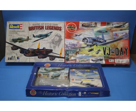 AIRFIX VJ-DAY 60TH ANNIVERSARY MODEL KIT (box badly damaged, kit looks ok), together with Airfix Historic Collection and Reve