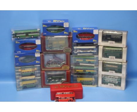 A MIXED LOT CONTAINING TWELVE BRITBUS AND COACH MODELS, THREE EXCLUSIVE FIRST EDITION COMMERCIALS, with four exclusive first 