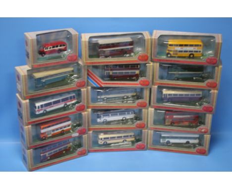 FIFTEEN BOXED EXCLUSIVE FIRST EDITION BUSES AND COACHES, 1:76 SCALE.