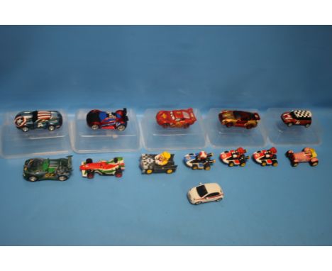 THIRTEEN CARRERA SLOT CARS to include Marvel, Super Mario, Mini, Fiat. Please note not original boxes