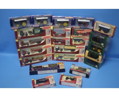 SIX LARGE TRACKSIDE BOXED VEHICLES, SEVEN SMALL BOXED TRACKSIDE VEHICLES, also ten steam engines by Corgi (5), Lledo (1), Oxf