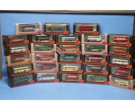 TWENTY EIGHT BOXED EXCLUSIVE FIRST EDITION BUSES, ALL 1: 76 SCALE.