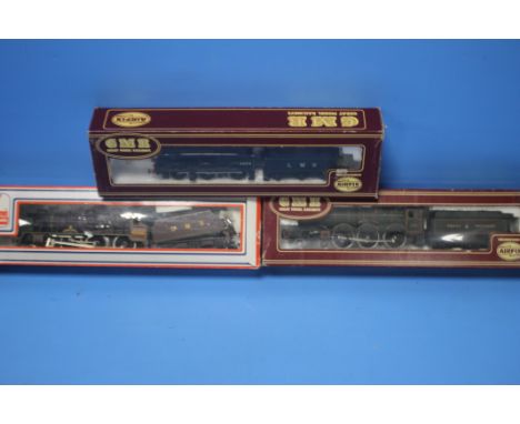 TWO BOXED AIRFIX 00 GAUGE STEAM LOCOMOTIVES DUDLEY CASTLE 4091 4-6-0 GWR, LMS 4454 0-6-0, together with a mainline Sherwood F