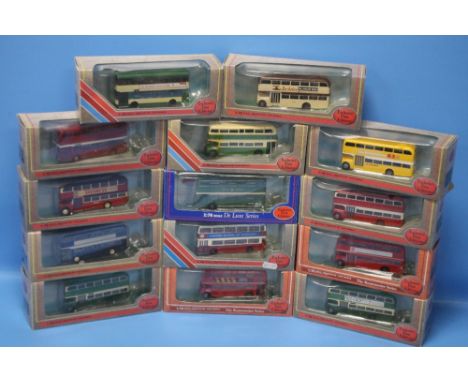 FOURTEEN BOXED EXCLUSIVE FIRST EDITION BUSES AND COACHES, 1:76 Scale.